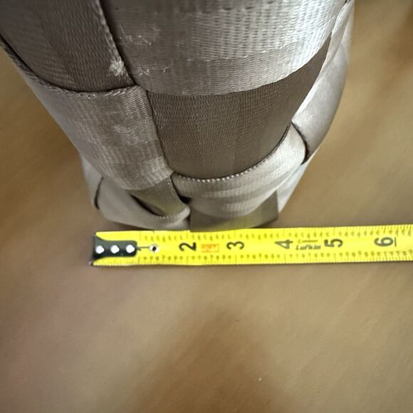 Harveys Seatbelt Bag Large Tote Double Handles Brown 15x11x4 Made In USA EUC - Picture 9 of 16